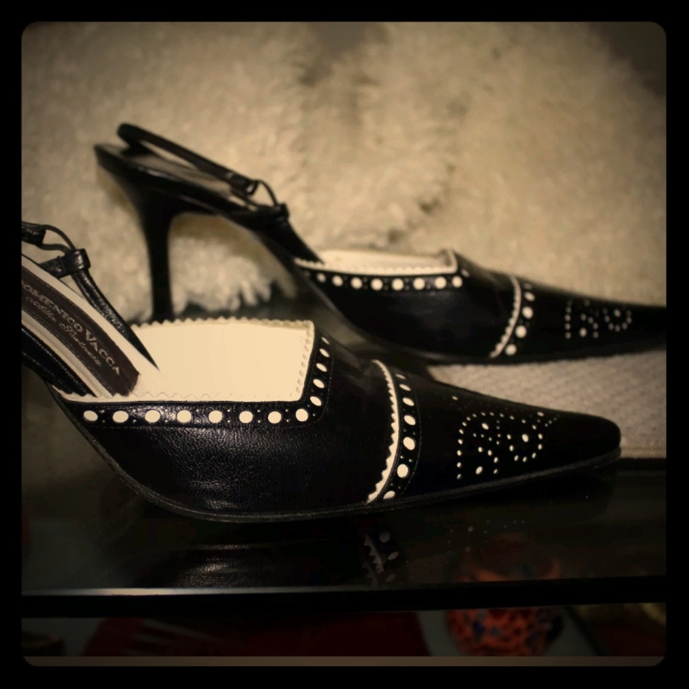 Domenico Vacca Vintage Black and white Heels